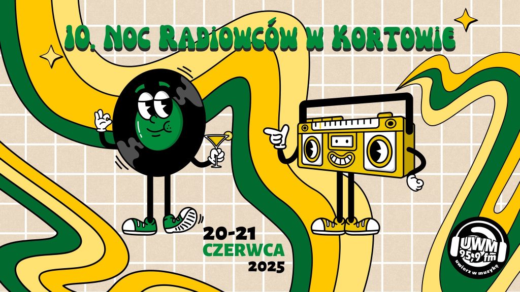 Ilustracja z postaciami o winylu i boomboksie, zapraszająca na wydarzenie.