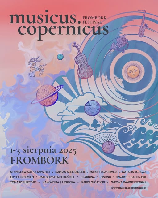 Plakat festiwalu Musicus Copernicus w Fromborku.