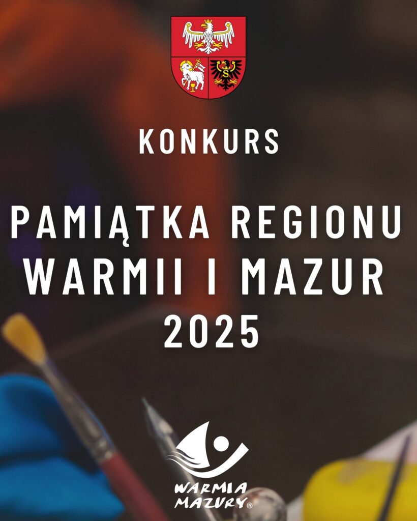 Plakat konkursu dotyczącego Warmii i Mazur