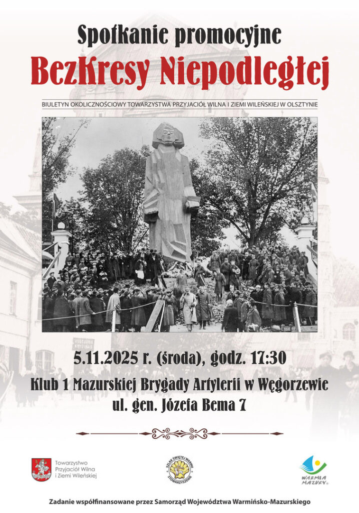 Promocja publikacji 'BezKresy Niepodległej' przy pomniku.