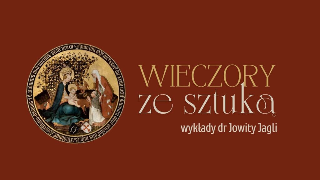 Obraz przedstawiający Madonnę z Dzieciątkiem oraz inne postacie.