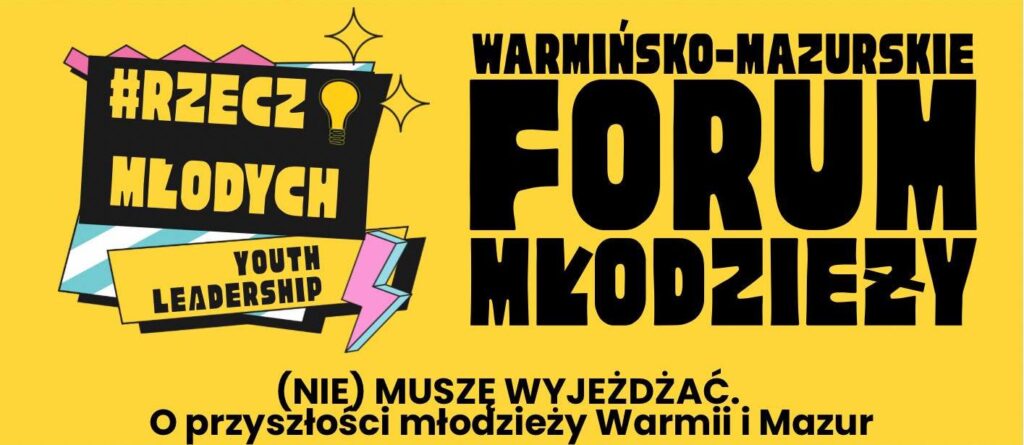 Plakat promujący forum młodzieżowe.