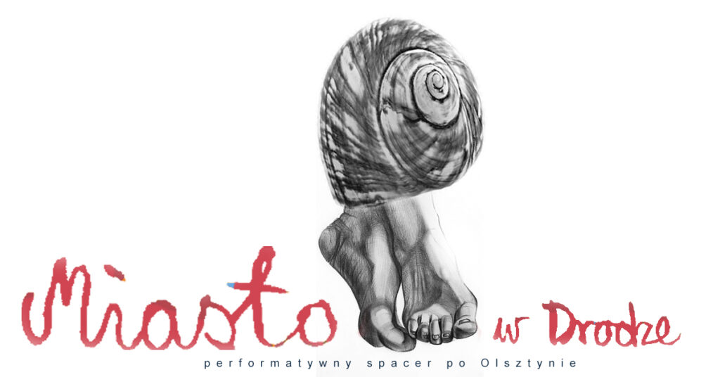 Rysunek stóp z muszlą nad nimi