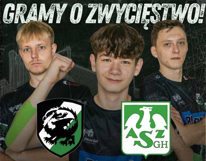 Zawodnicy drużyny z logo ASZ SGH