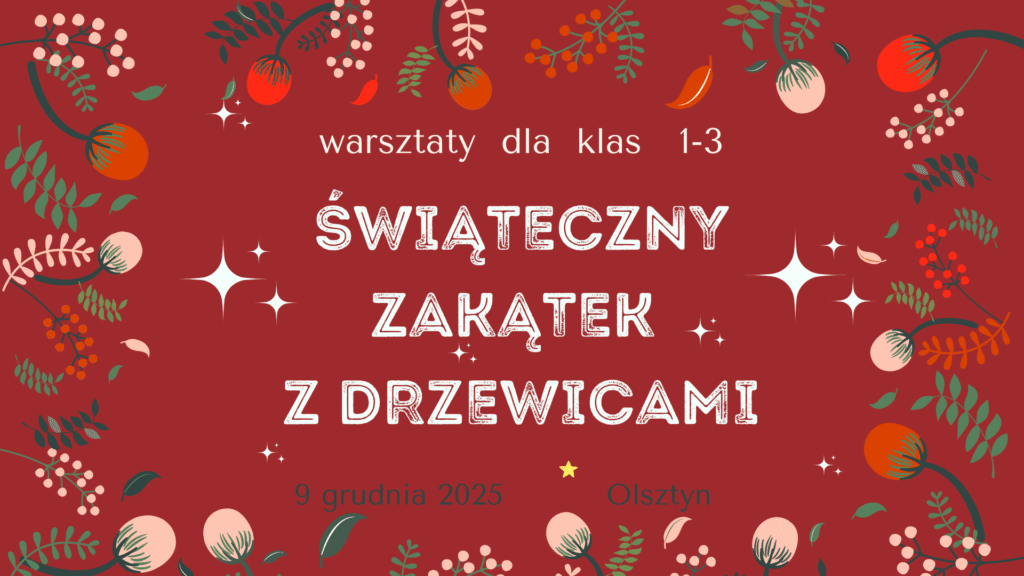 Plakat zapraszający na warsztaty dla dzieci.