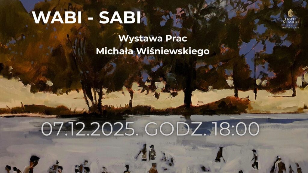 Plakat wystawy Wabi-Sabi Michała Wiśniewskiego