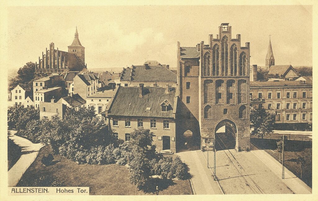 Widok na Hohe Tor w Allenstein