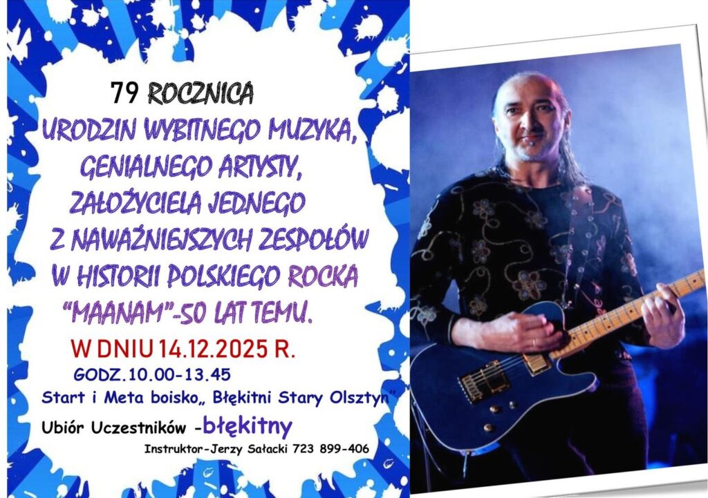Plakat zapraszający na koncert z okazji urodzin artysty.