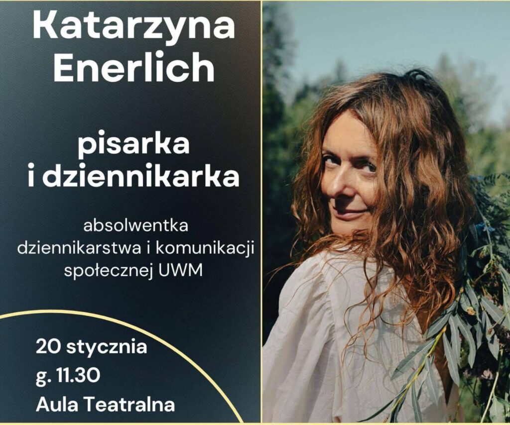 Portret Katarzyny Enerlich, pisarki i dziennikarki.