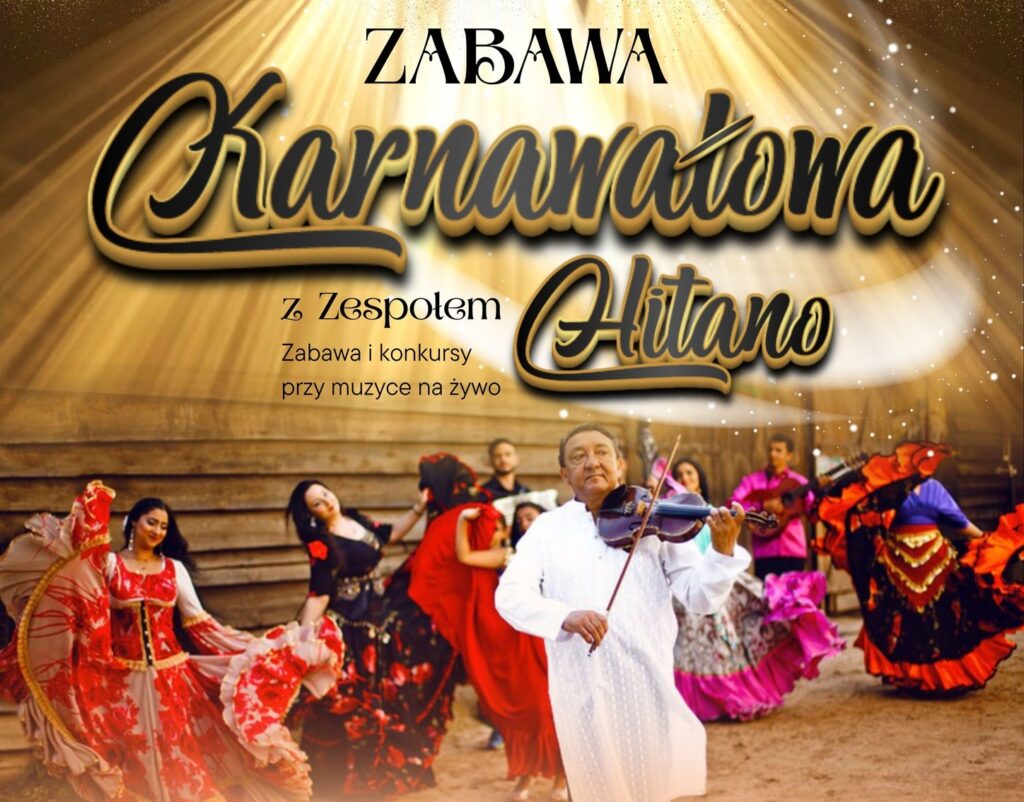 Zabawa karnawałowa z zespołem muzycznym.