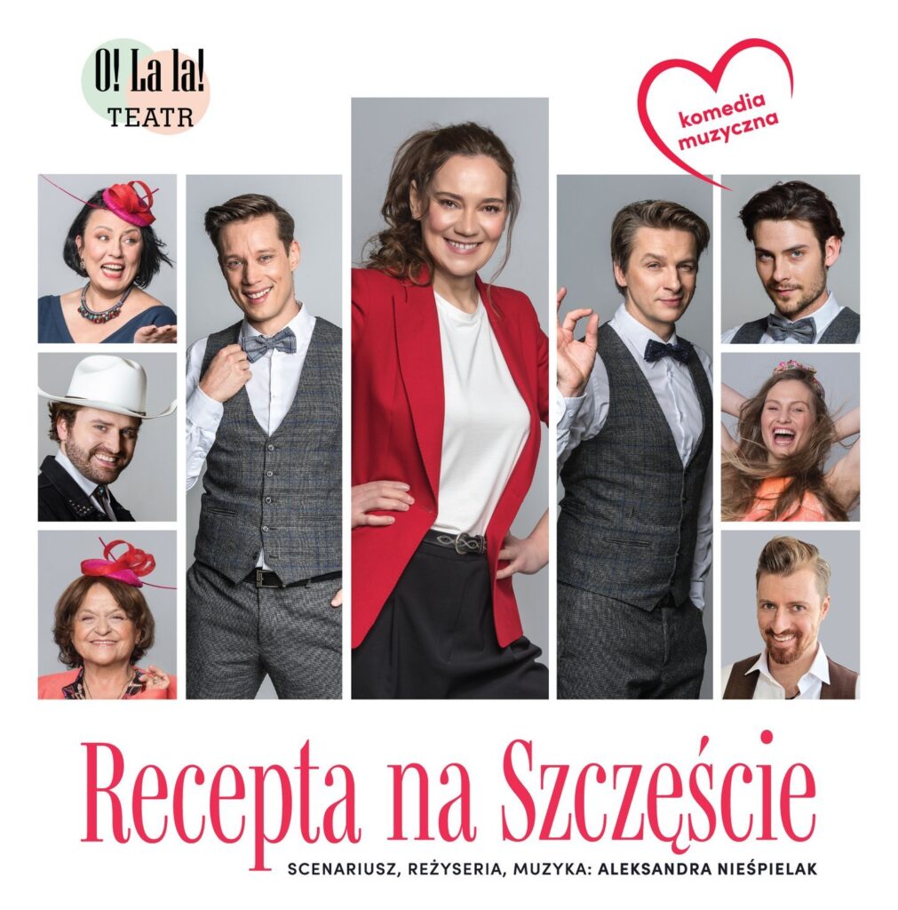 Grupa aktorów przedstawiająca musical 'Recepta na Szczęście'.