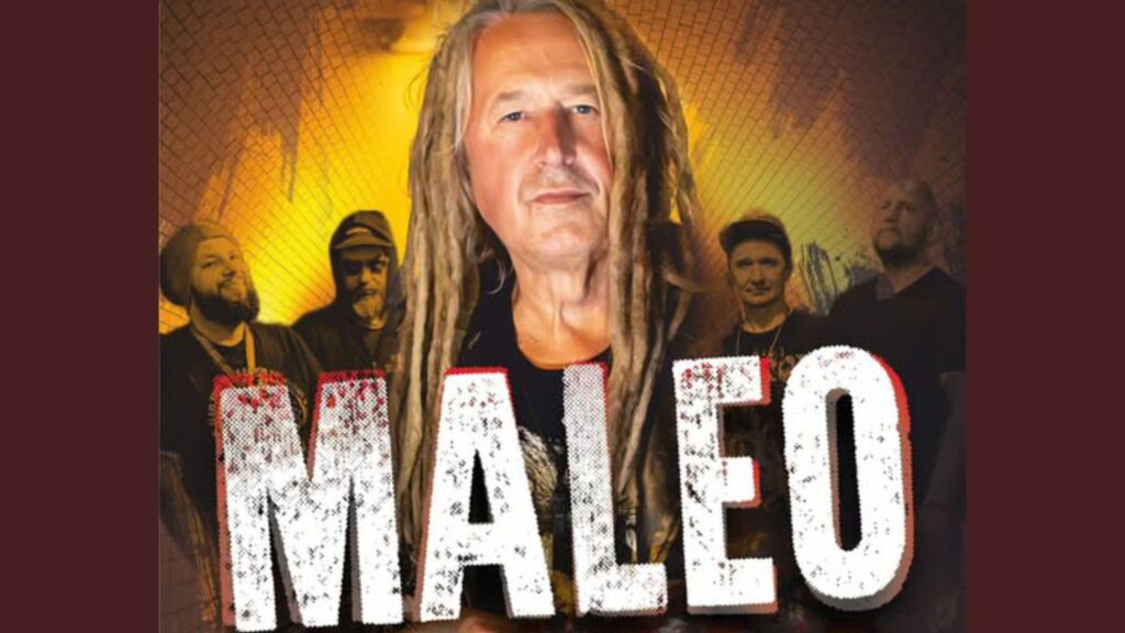 Plakat promujący jubileuszową trasę koncertową „Maleo – 40 lat na scenie”.