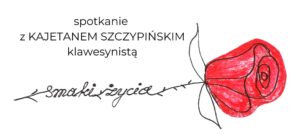 Napis informujący o spotkaniu z klawesynistą.