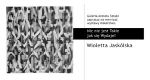 Abstrakcyjny obraz w odcieniach czerni i bieli.