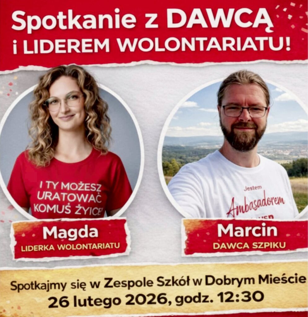 Spotkanie z liderem wolontariatu i dawcą szpiku.