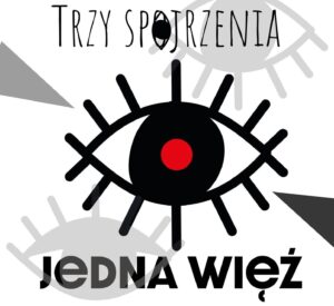 Grafika przedstawiająca oko z czerwonym punktem i napisem.