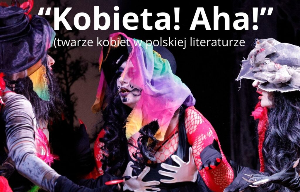 Artystki w kolorowych kostiumach podczas występu.