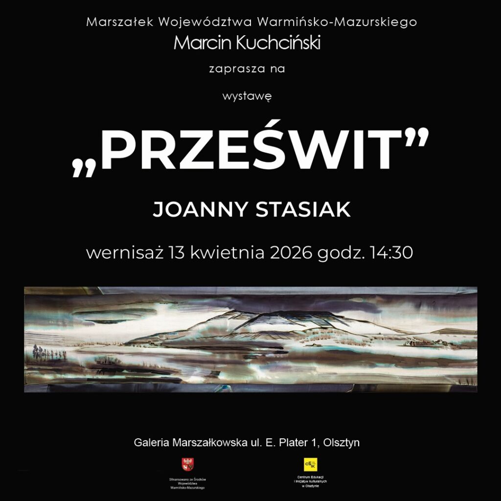 Plakat wystawy "Prześwit" Joanny Stasiak