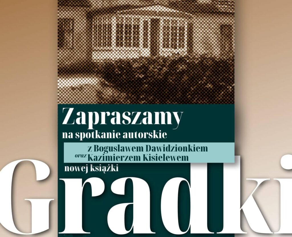 Plakat zapraszający na spotkanie autorskie.