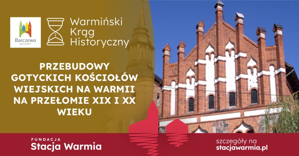 Ceglana fasada gotyckiego kościoła w Barczewie.