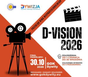 Plakat promujący przegląd kina D-VISION 2026.