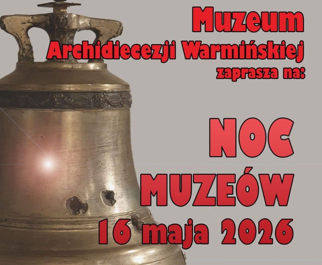 Zabytkowy dzwon z napisem promocyjnym