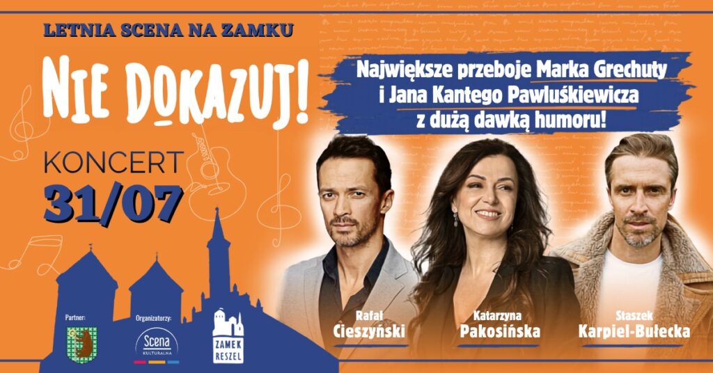 Plakat koncertu z artystami