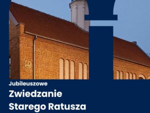 Fragment Starego Ratusza w ciepłym świetle