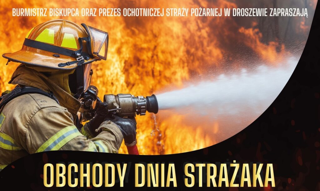 Strażak gaszący ogień w akcji