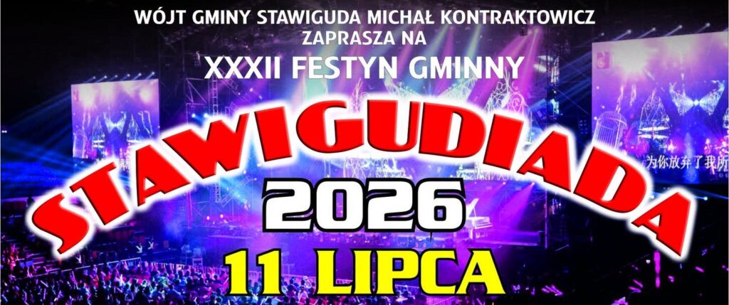 Plakat festynu gminnego Stawiguda 2026