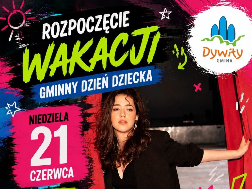 Plakat zapowiadający rozpoczęcie wakacji.