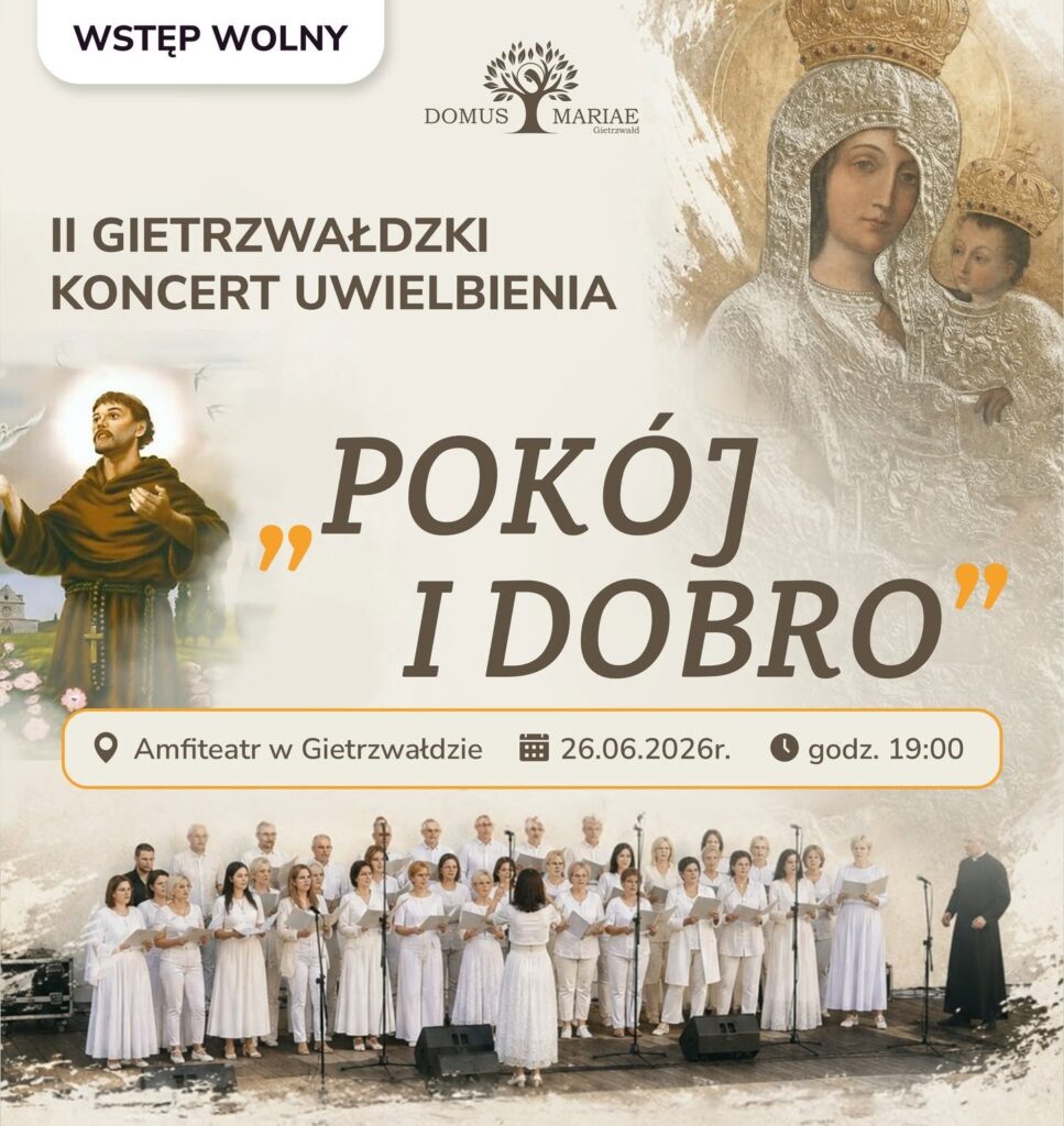 Plakat II Gietrzwałdzkiego Koncertu Uwielbienia