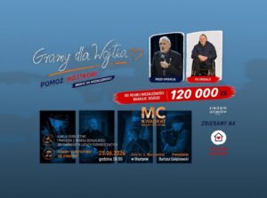 Plakat wydarzenia charytatywnego "Gramy dla Wojtka"