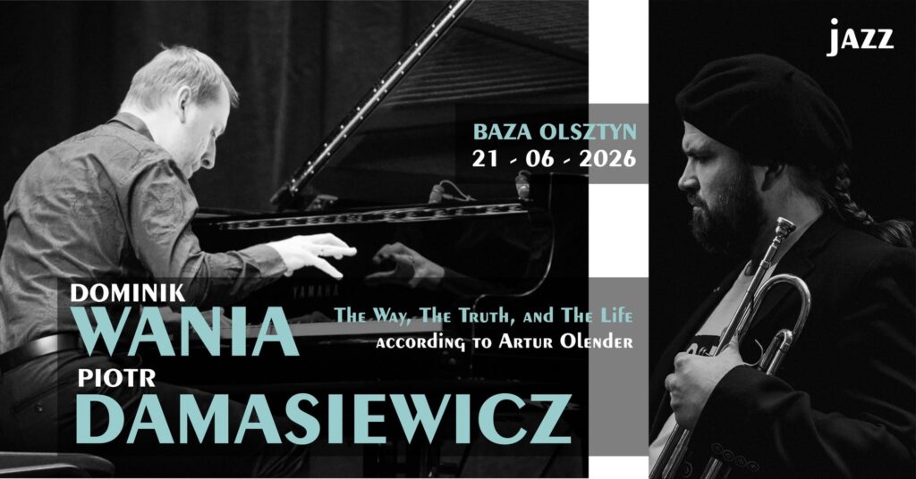 Muzycy grający na pianinie i trąbce.