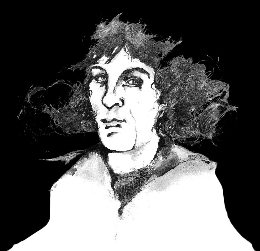 Portret Mikołaja Kopernika — rysunek tuszem