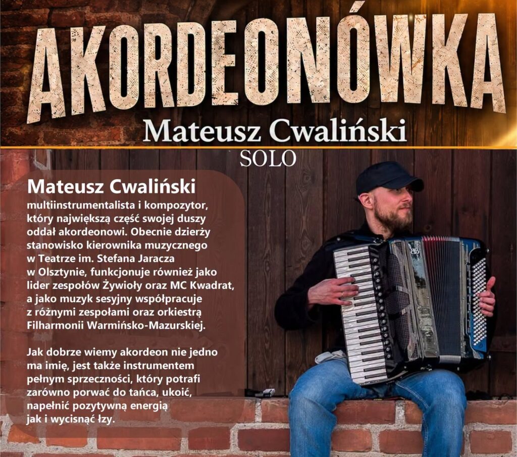 Mężczyzna grający na akordeonie