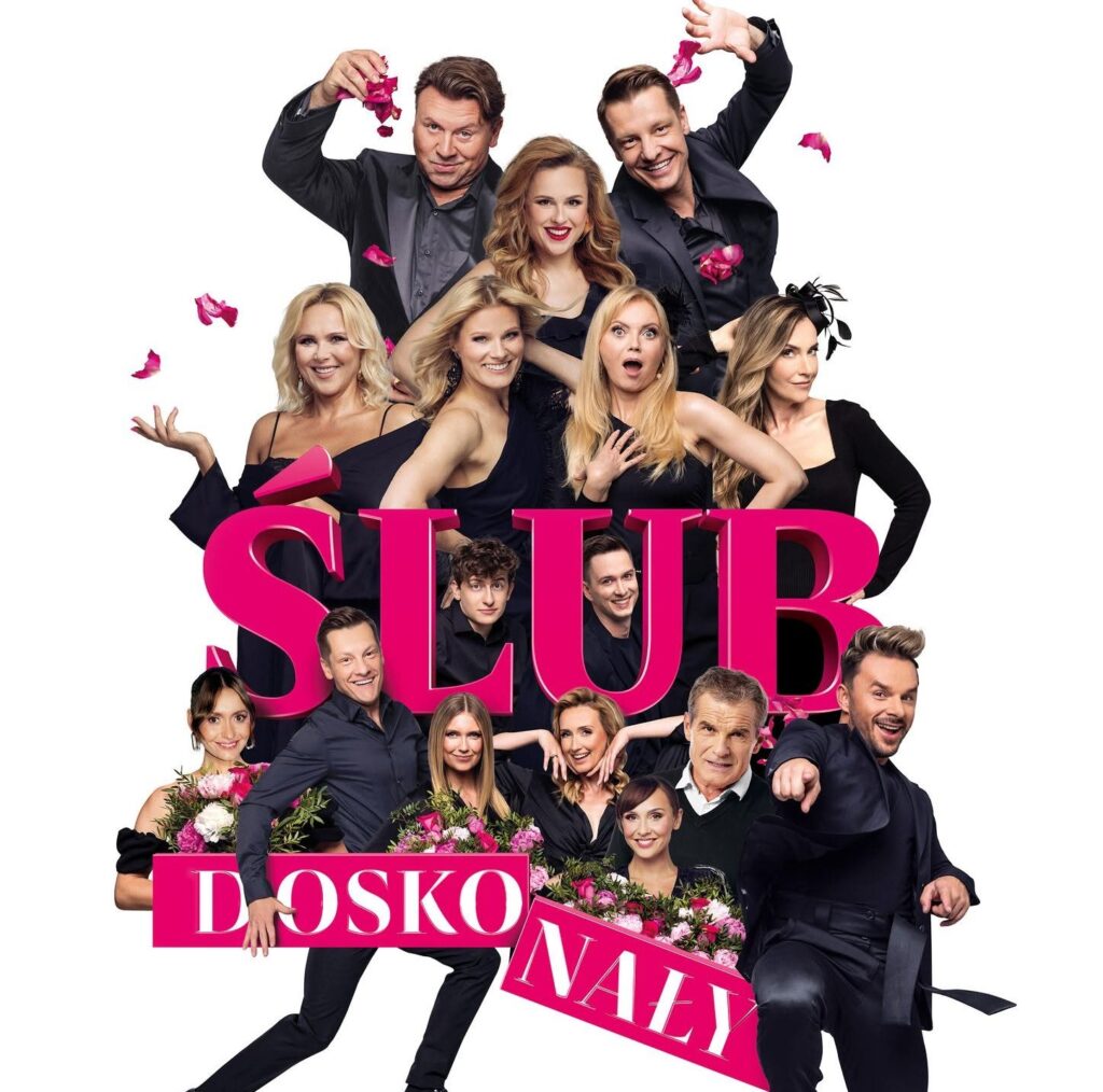Kadra filmowa z napisem 'Ślub Doskonały'