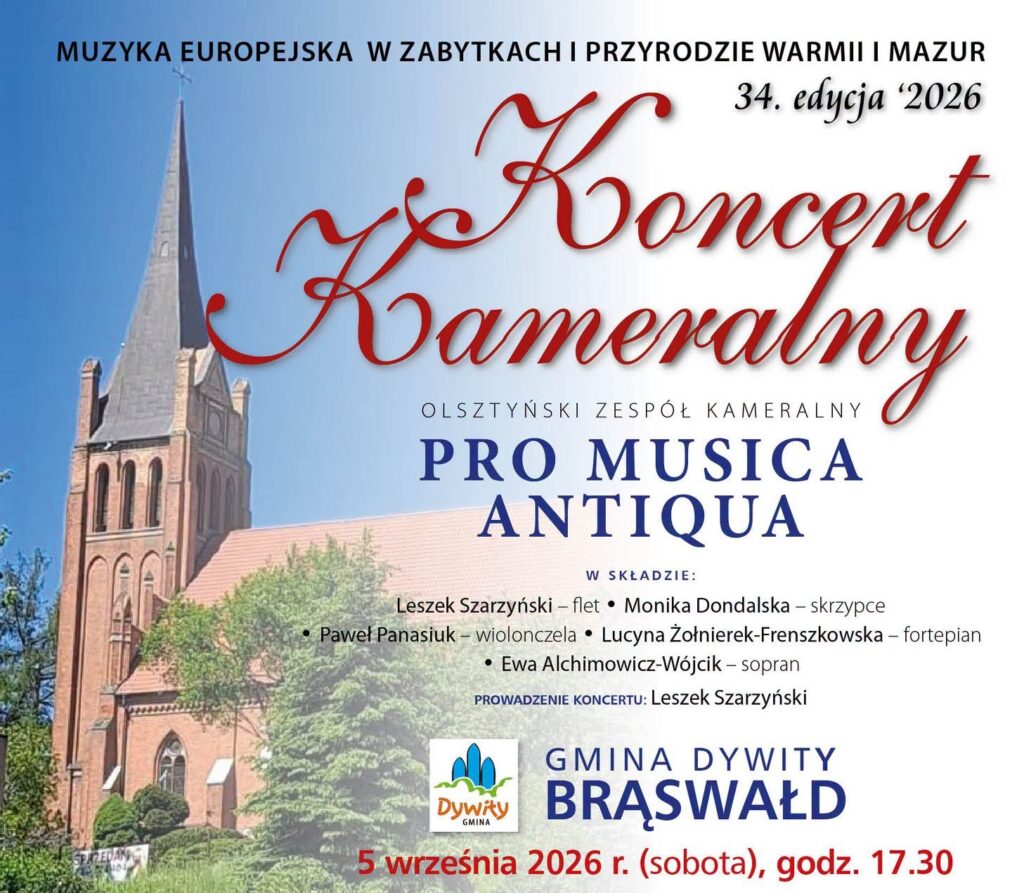 Plakat koncertu kameralnego Pro Musica Antiqua.