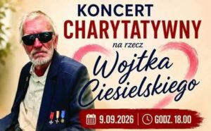 Plakat wydarzenia charytatywnego na rzecz Wojtka Ciesielskiego.