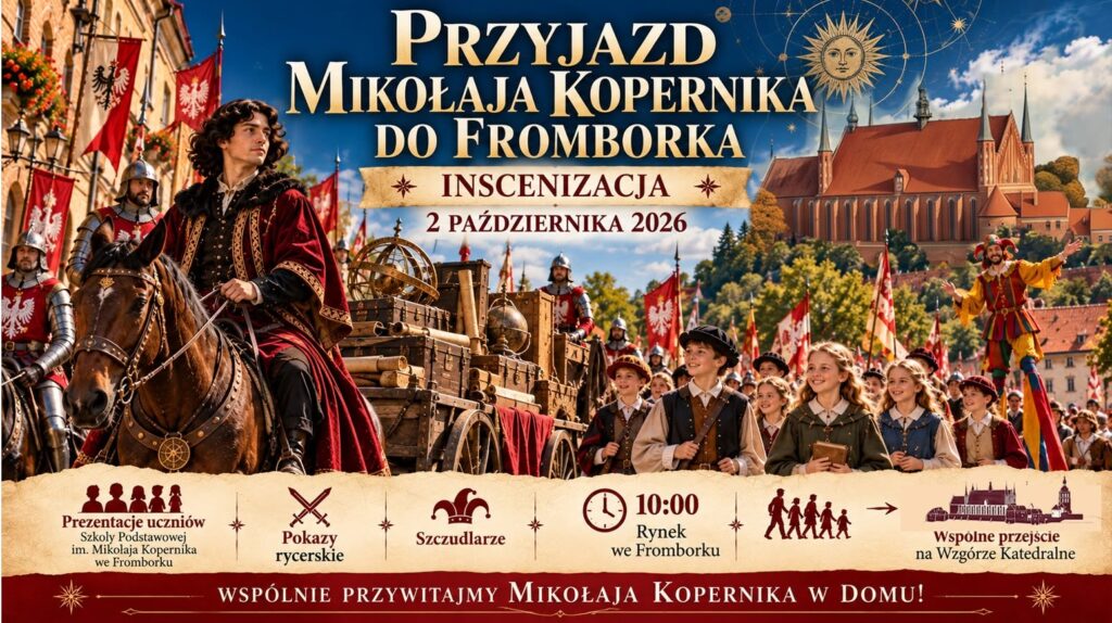 Parada z udziałem postaci historycznych w Fromborku.