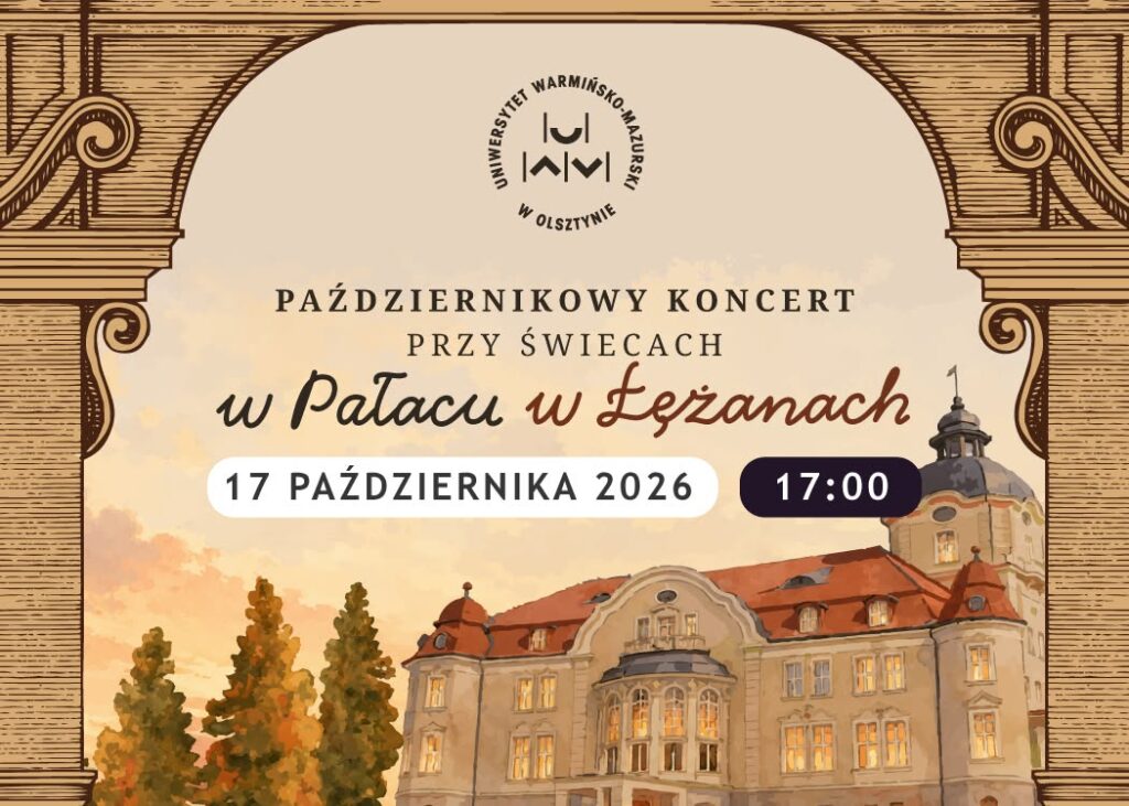 Plakat koncertu październikowego w Pałacu w Łężanach.