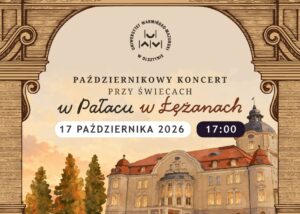 Plakat koncertu październikowego w Pałacu w Łężanach.