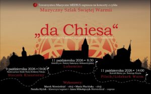 Plakat koncertu 'da Chiesa' w Warmii