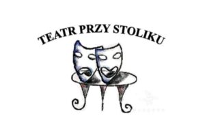 Logo teatru z maskami teatralnymi
